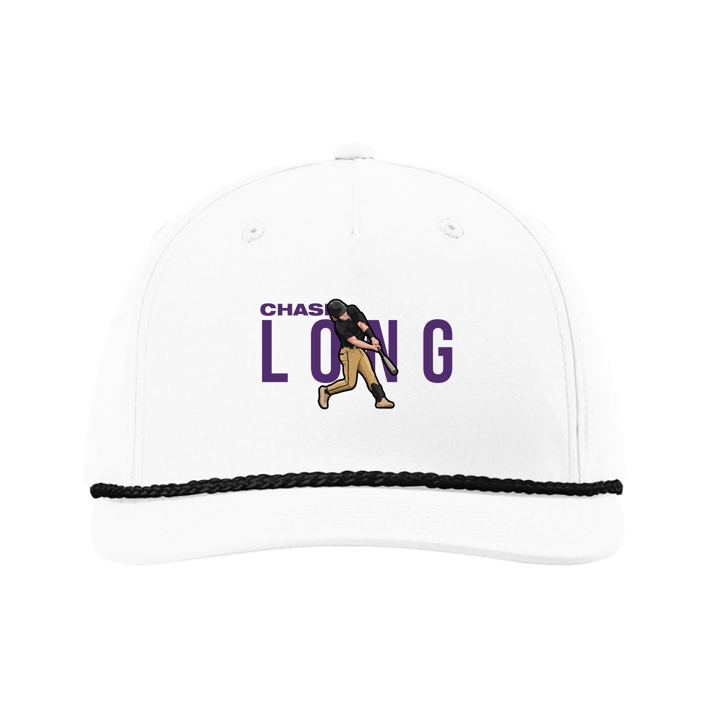 Five-Panel Classic Rope Cap — Player Name in White