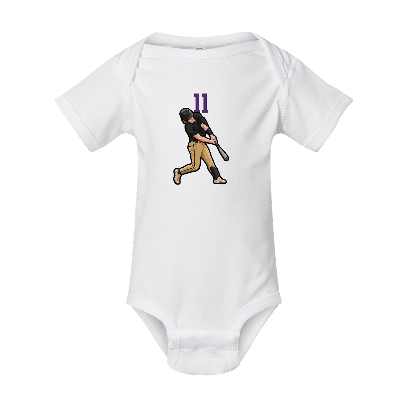 Baby Onesie — Number Top in White