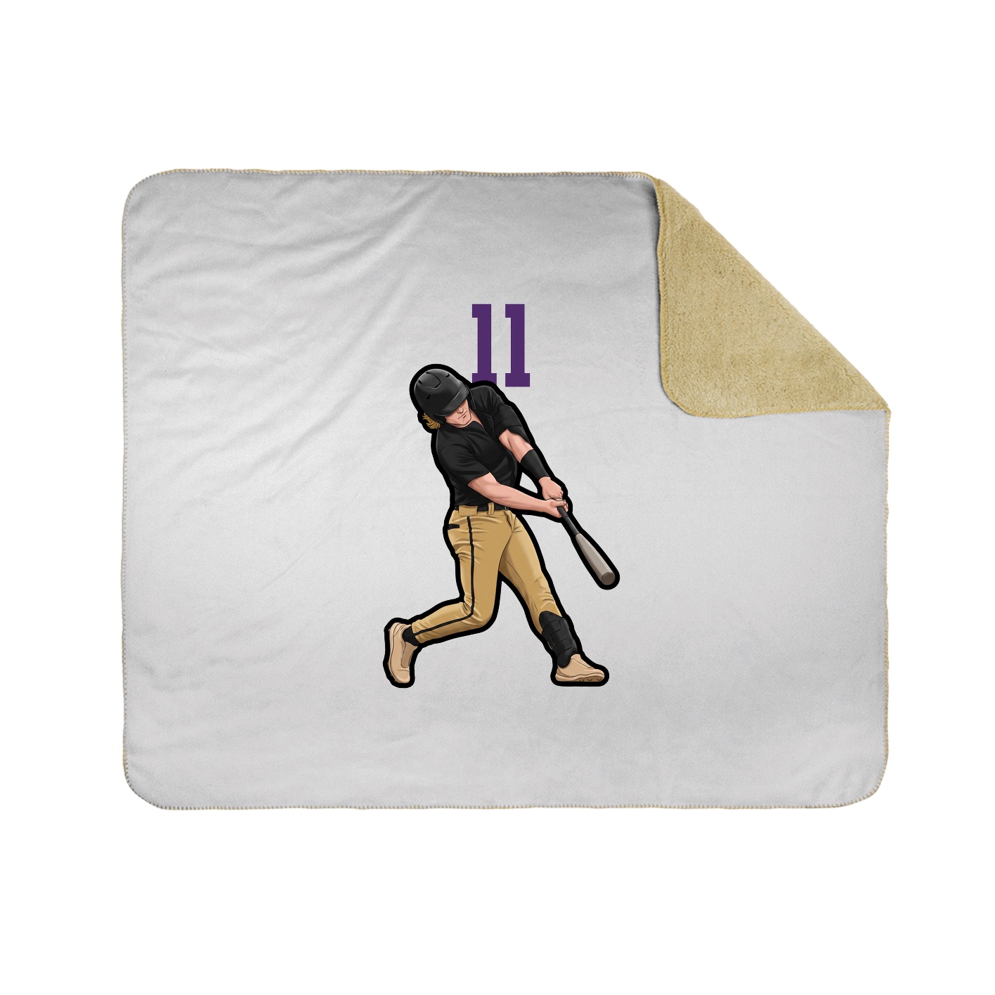 Throw Blanket — Number Top in White