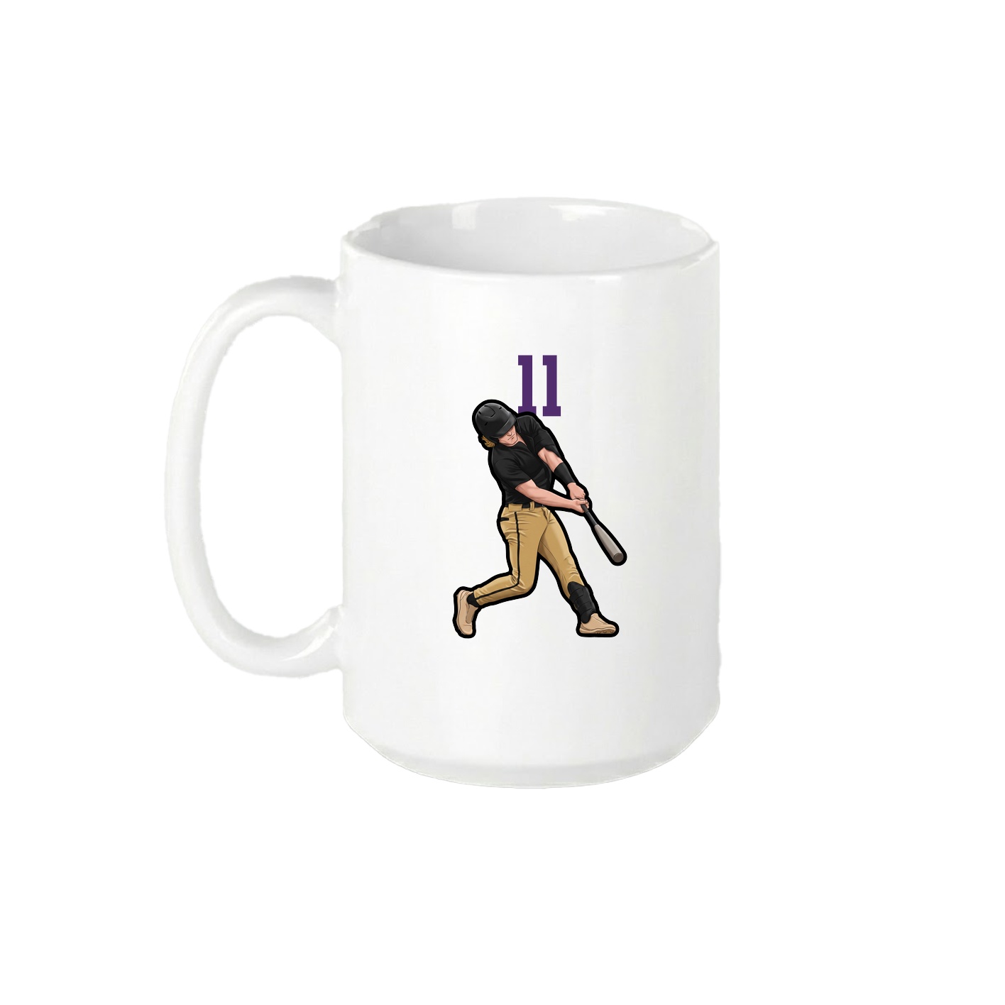 15oz Coffee Mug — Number Top in White