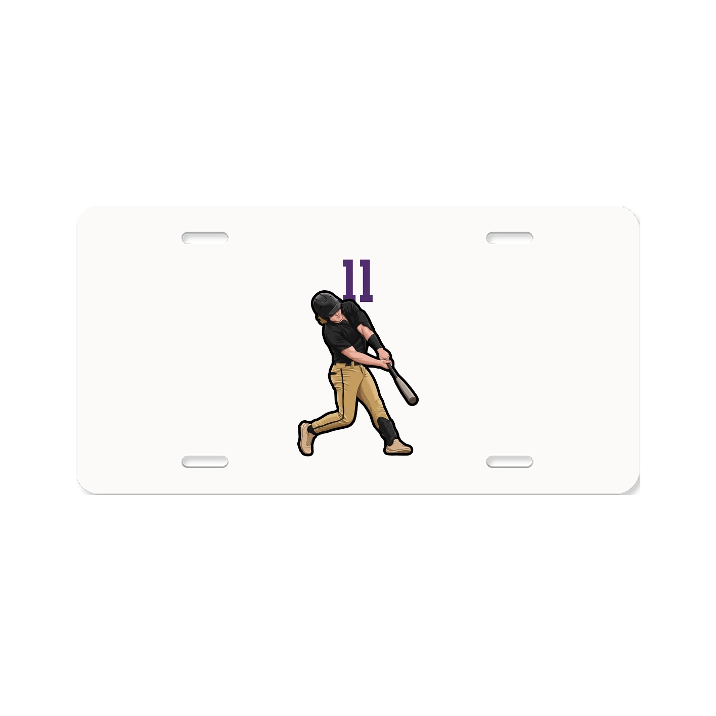 License Plate — Number Top in Classic