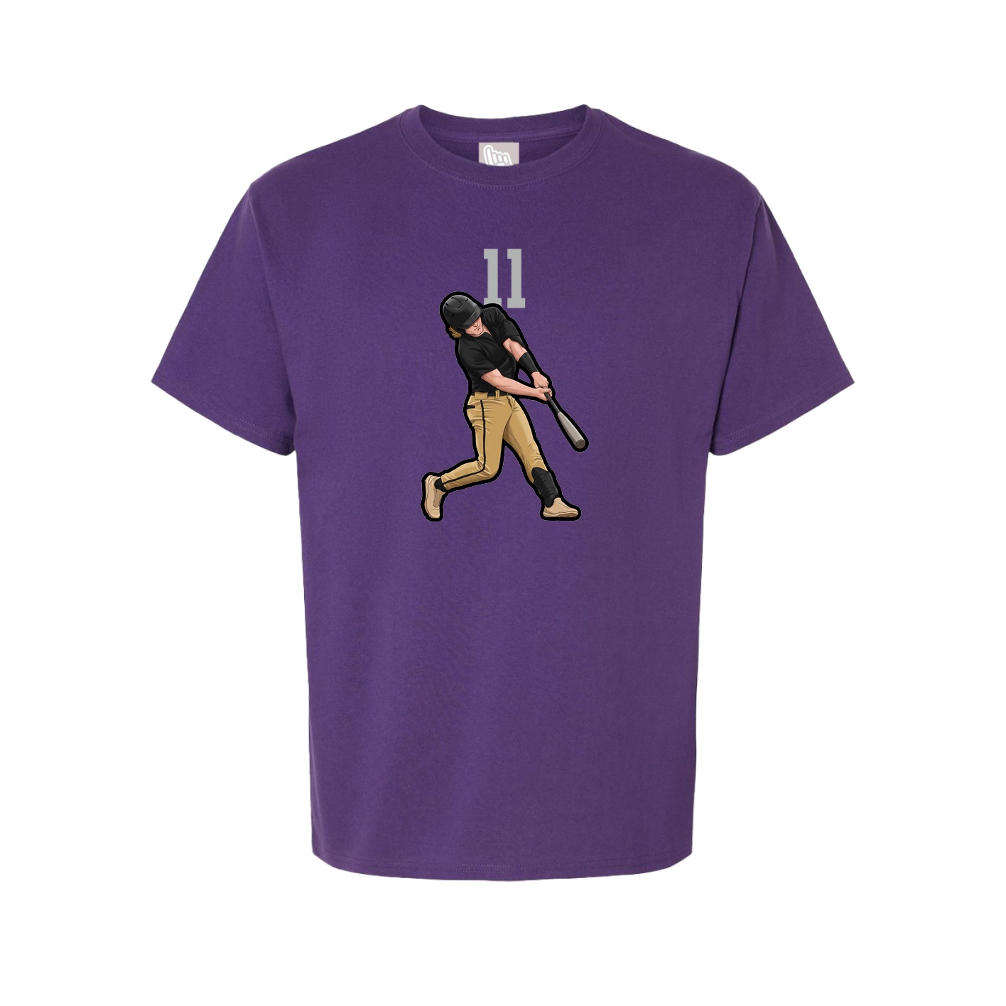 Youth Tee — Number Top in Purple