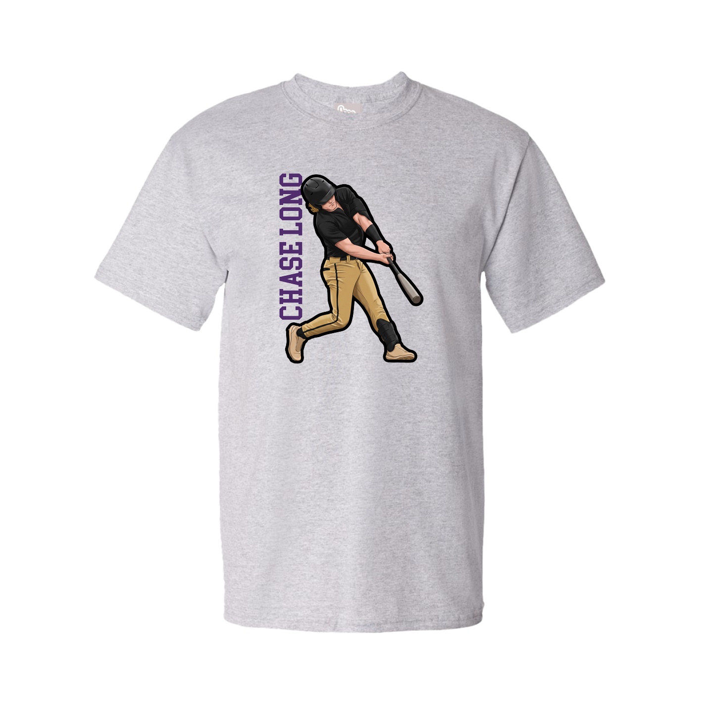 Tee — Name Vertical in Grey