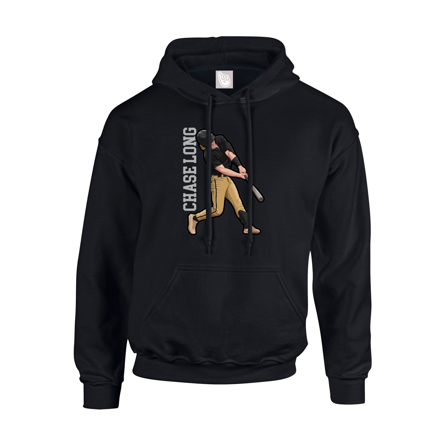 Hoodie — Name Vertical in Black