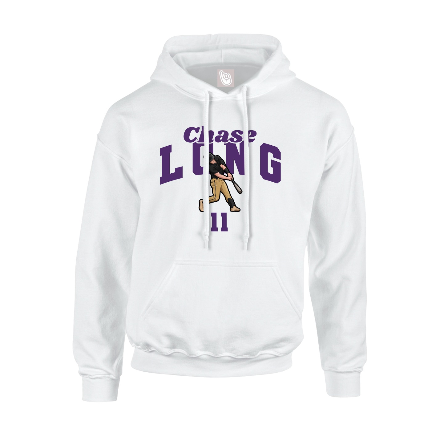 Hoodie — Signature Arch in White