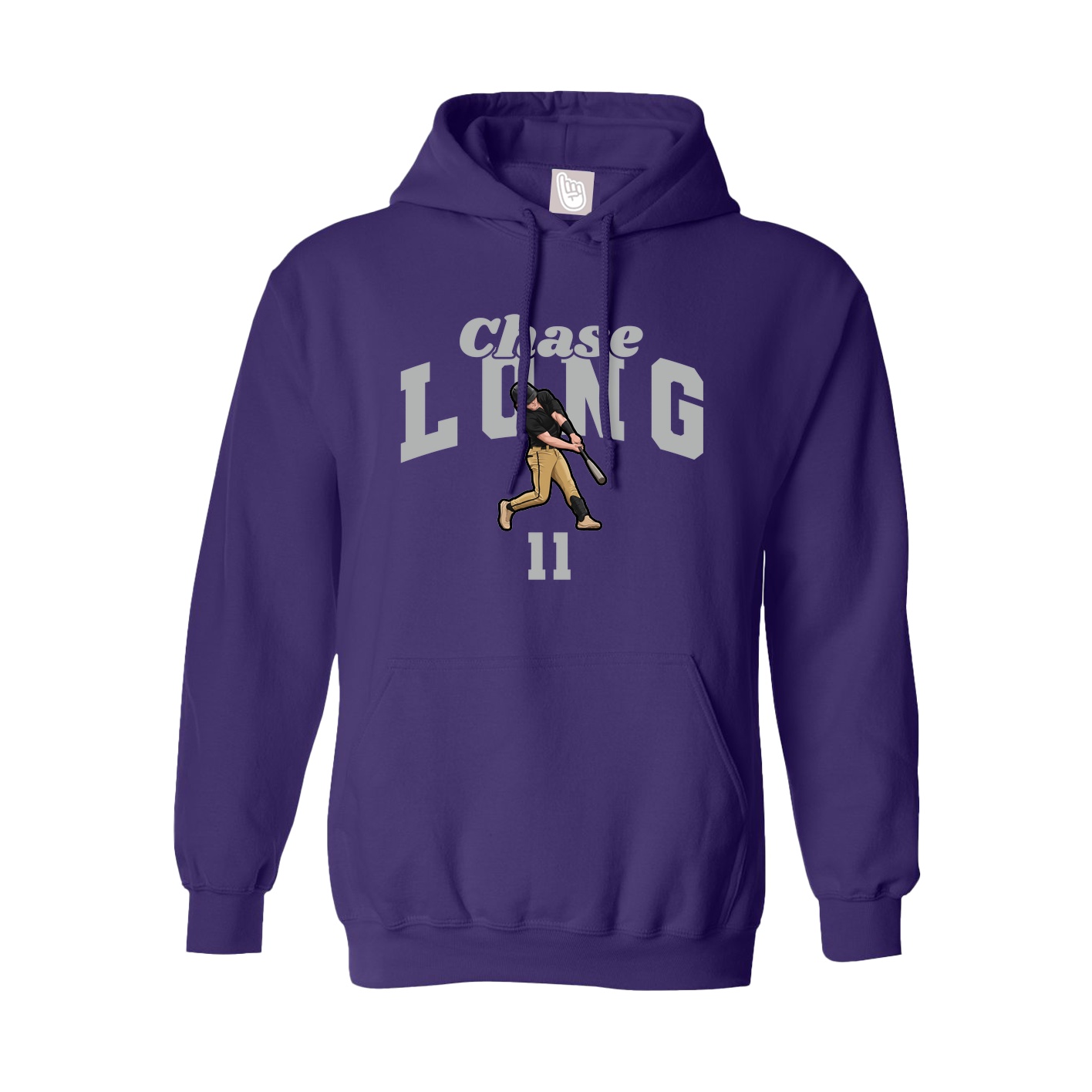 Youth Hoodie — Signature Arch in Purple