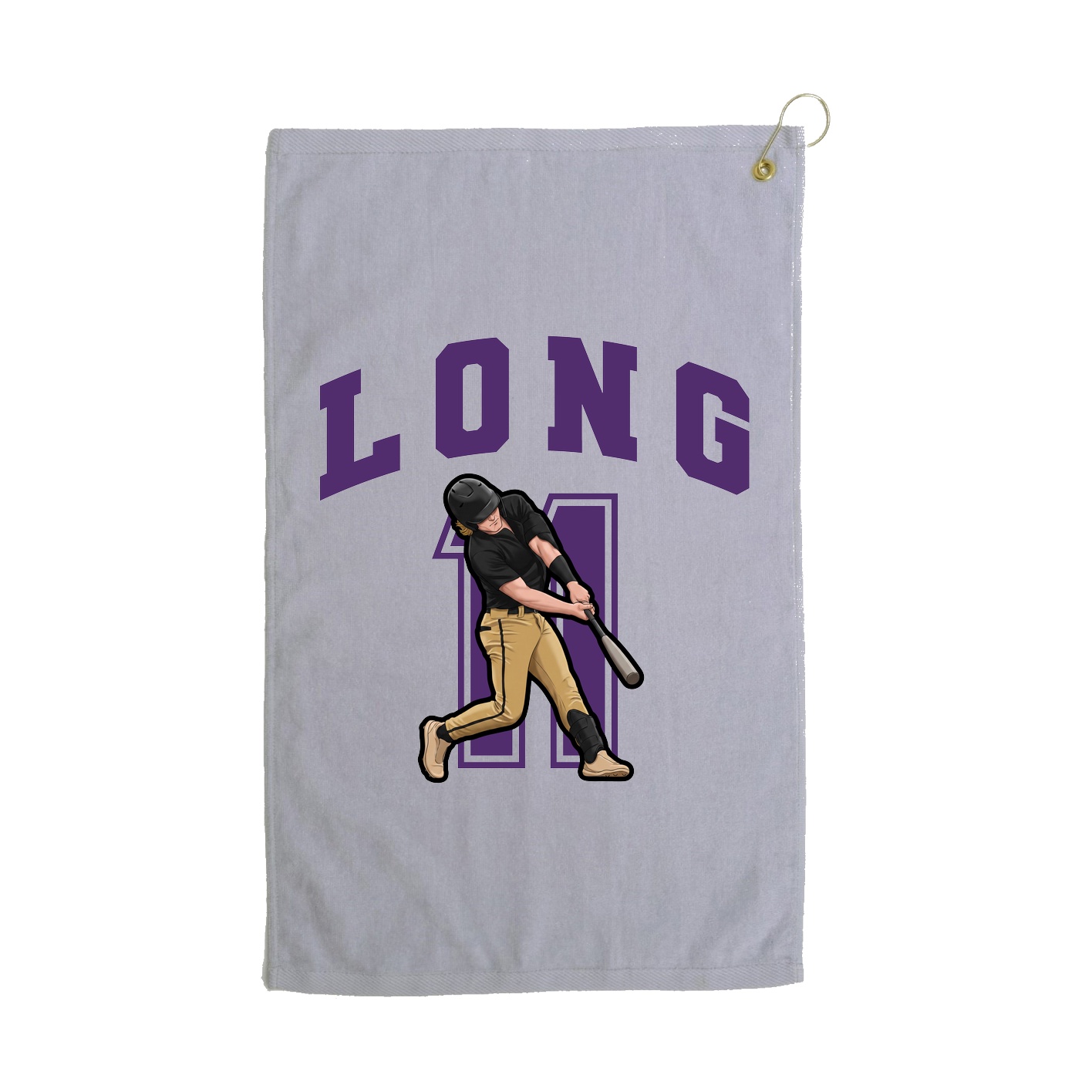 Golf Towel — Number in Grey