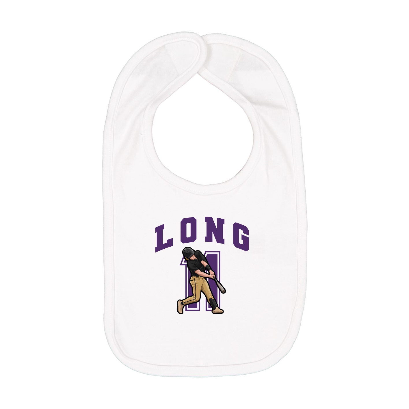 Infant Bib — Number in White