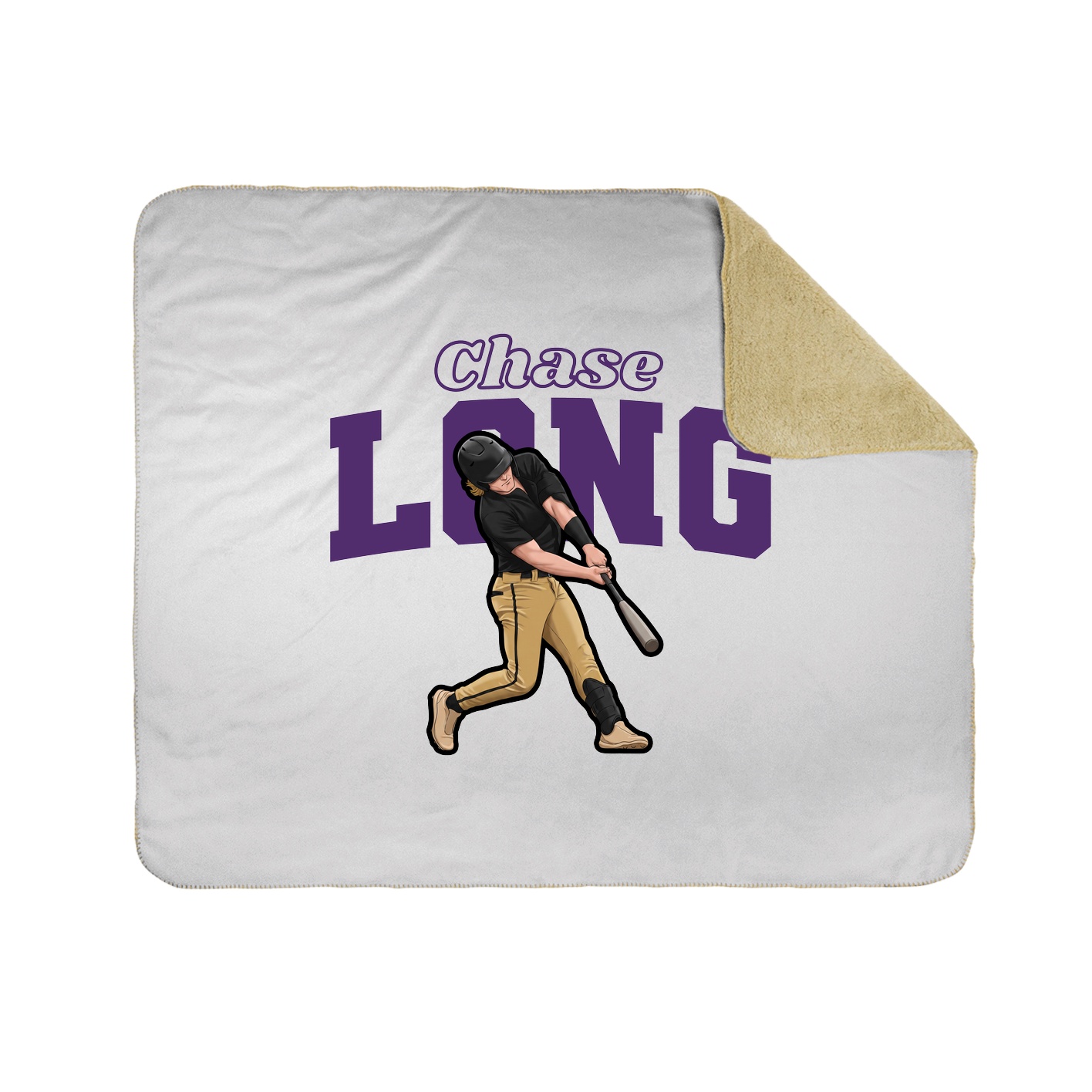 Throw Blanket — Name Arch in White