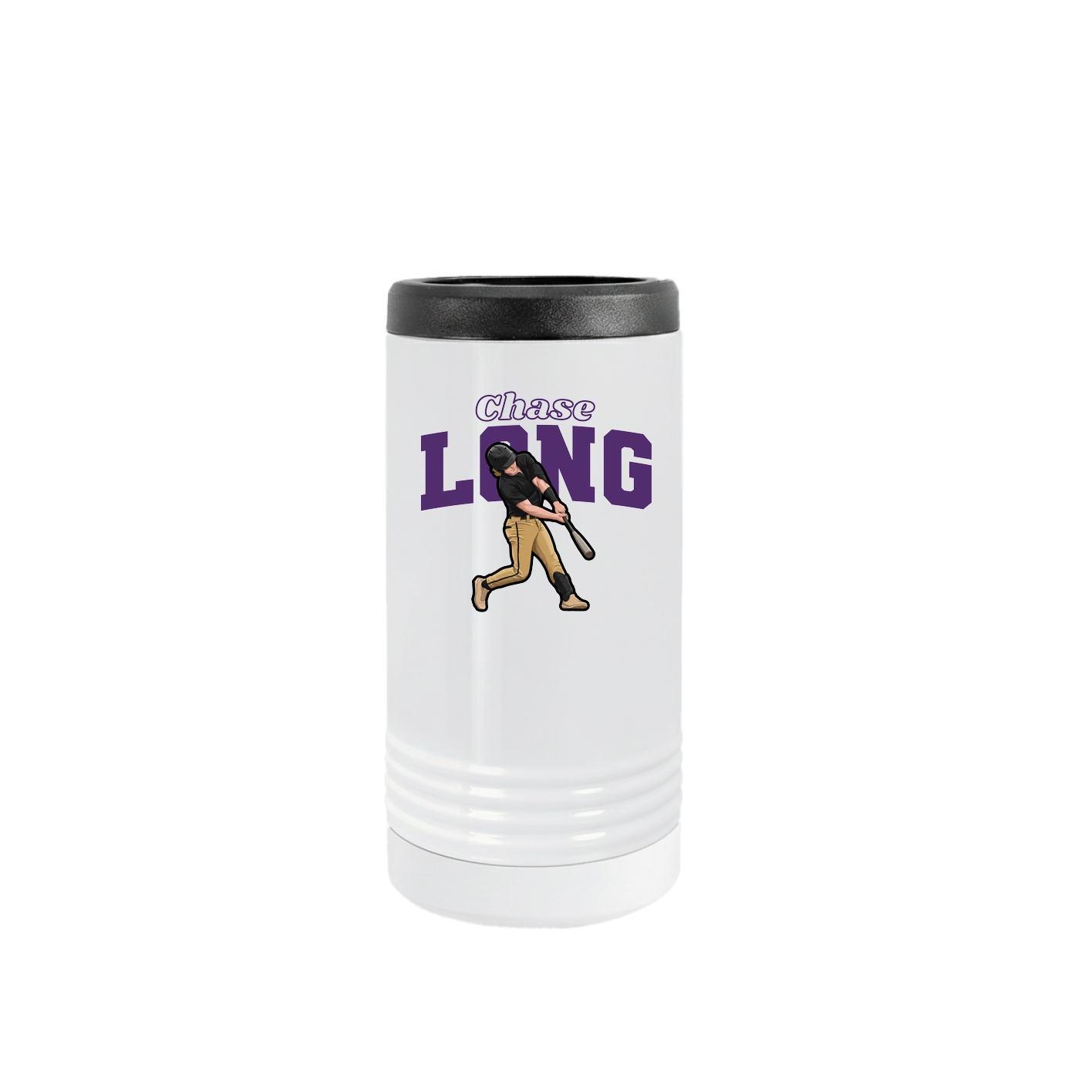 Slim Beverage Holder — Name Arch in White