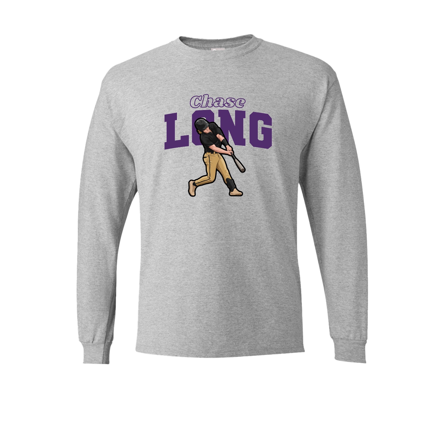 Long Sleeve Tee — Name Arch in Grey