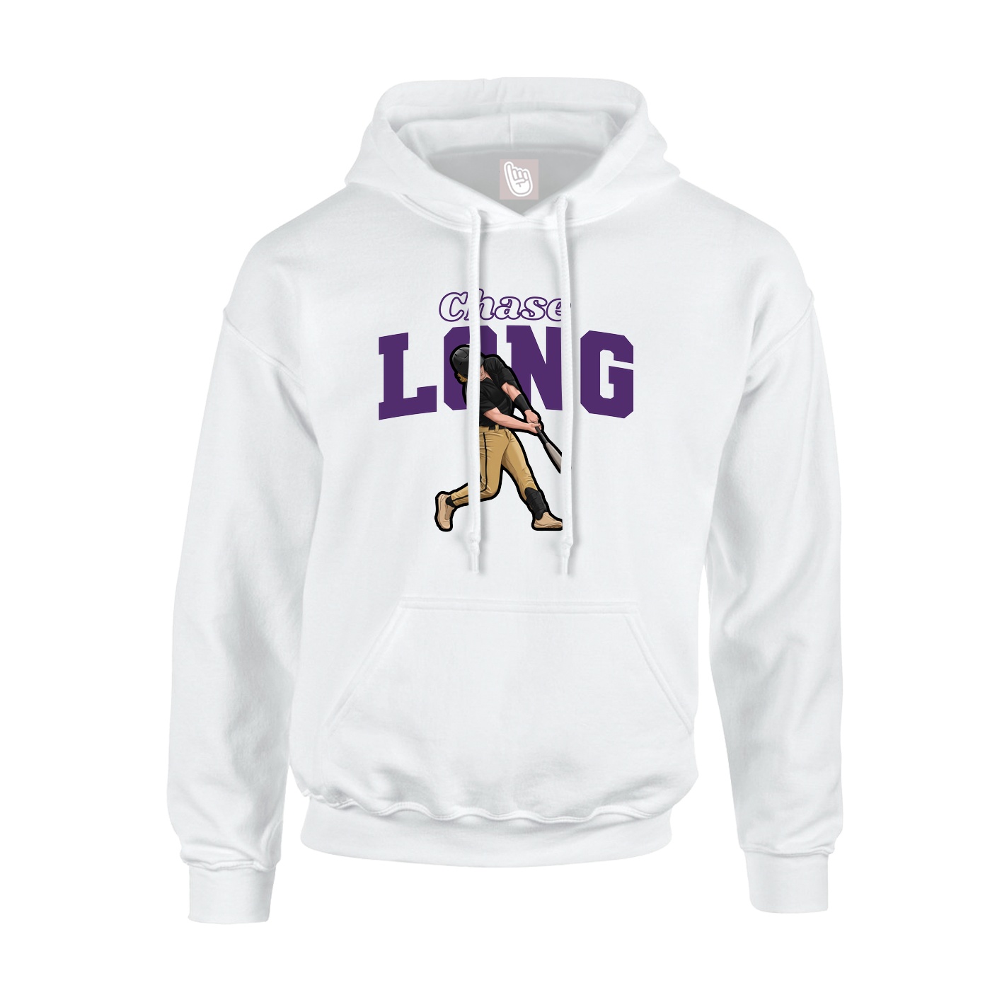 Hoodie — Name Arch in White