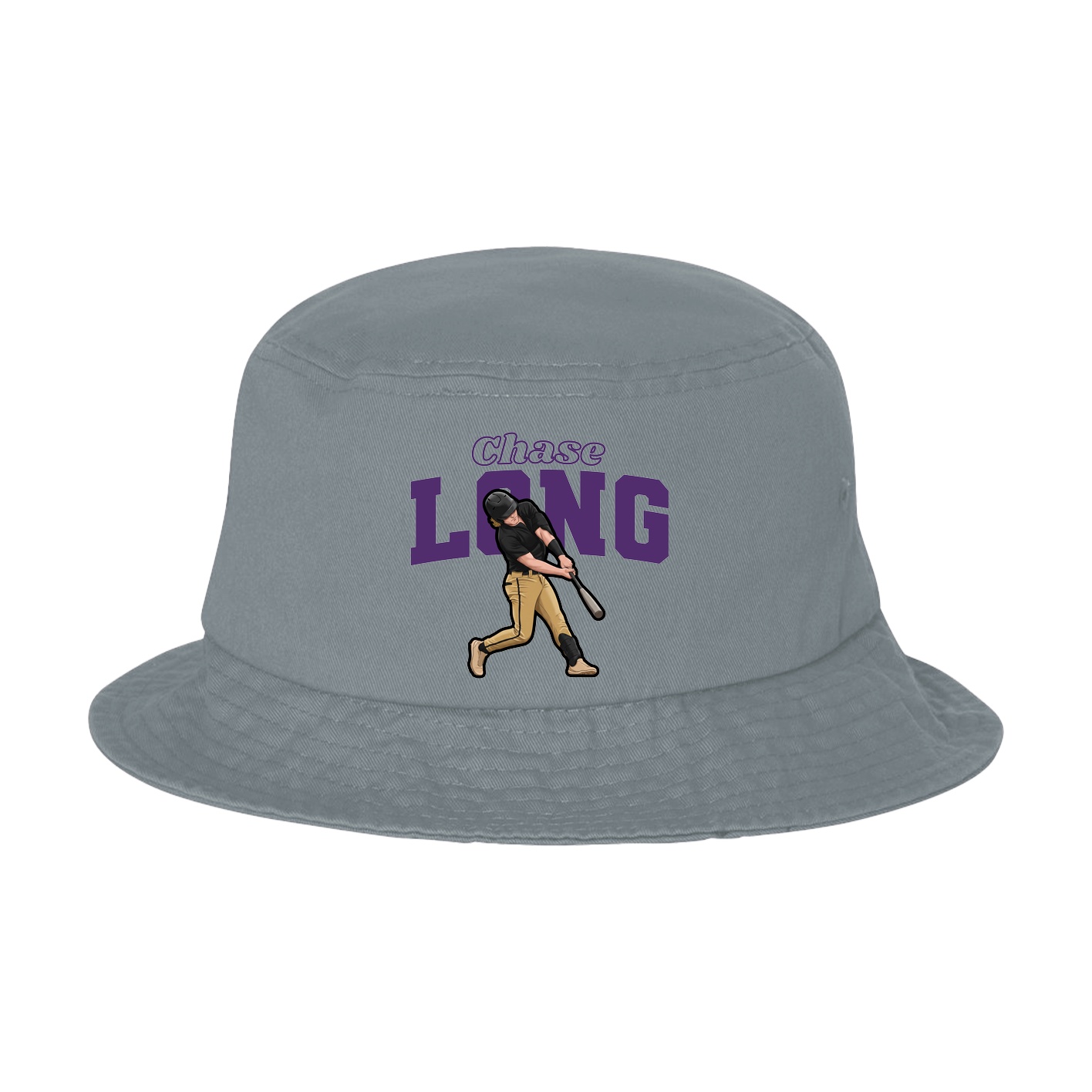 Bucket Cap — Name Arch in Grey