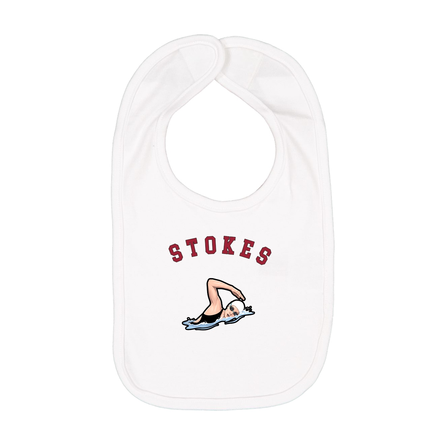 Infant Bib — Shirsey Arch in White