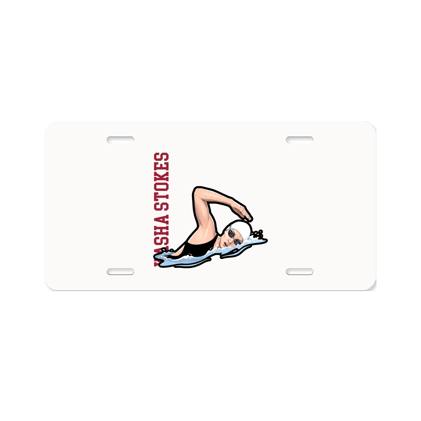 License Plate — Name Vertical in Classic