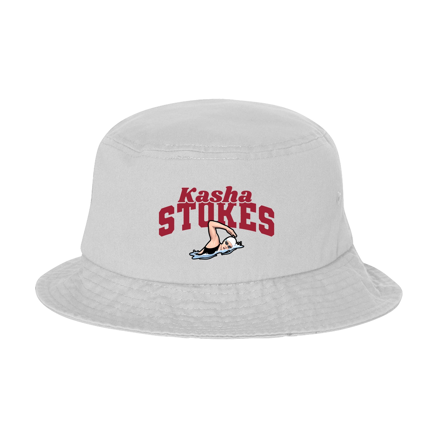 Bucket Cap — Signature Arch in White