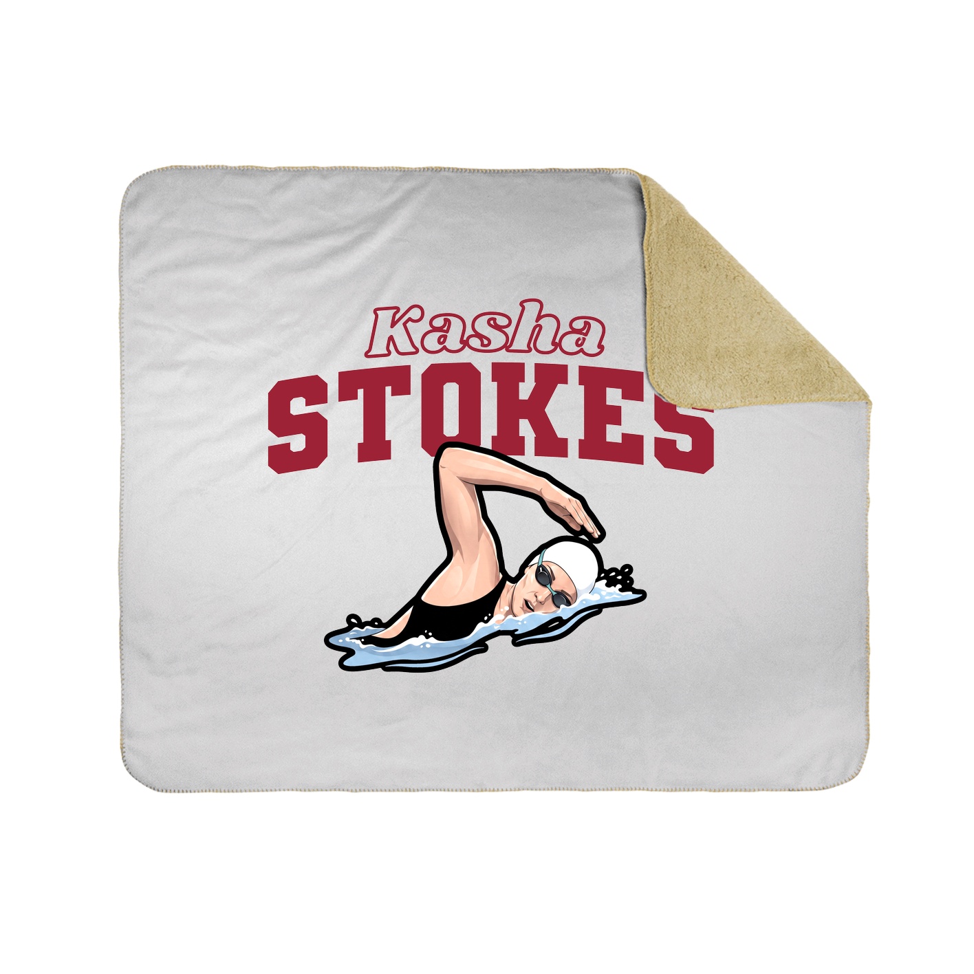 Throw Blanket — Name Arch in White