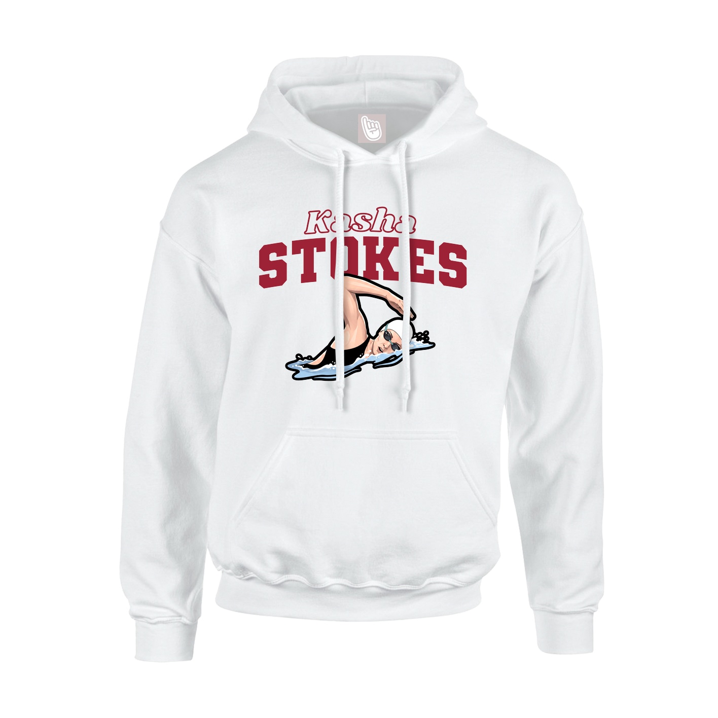 Hoodie — Name Arch in White