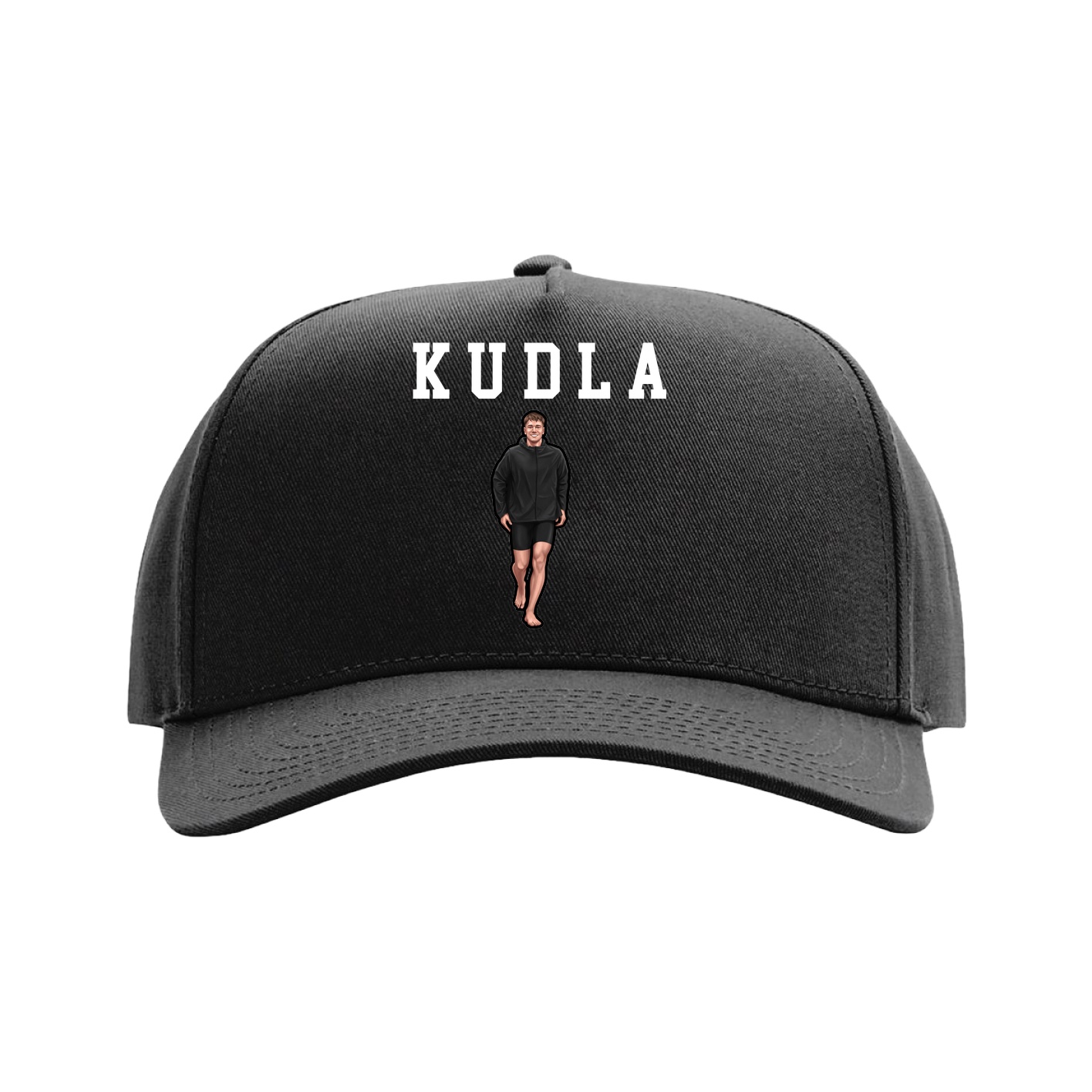 Full Fabric Five-Panel Champ Cap — Shirsey in Black