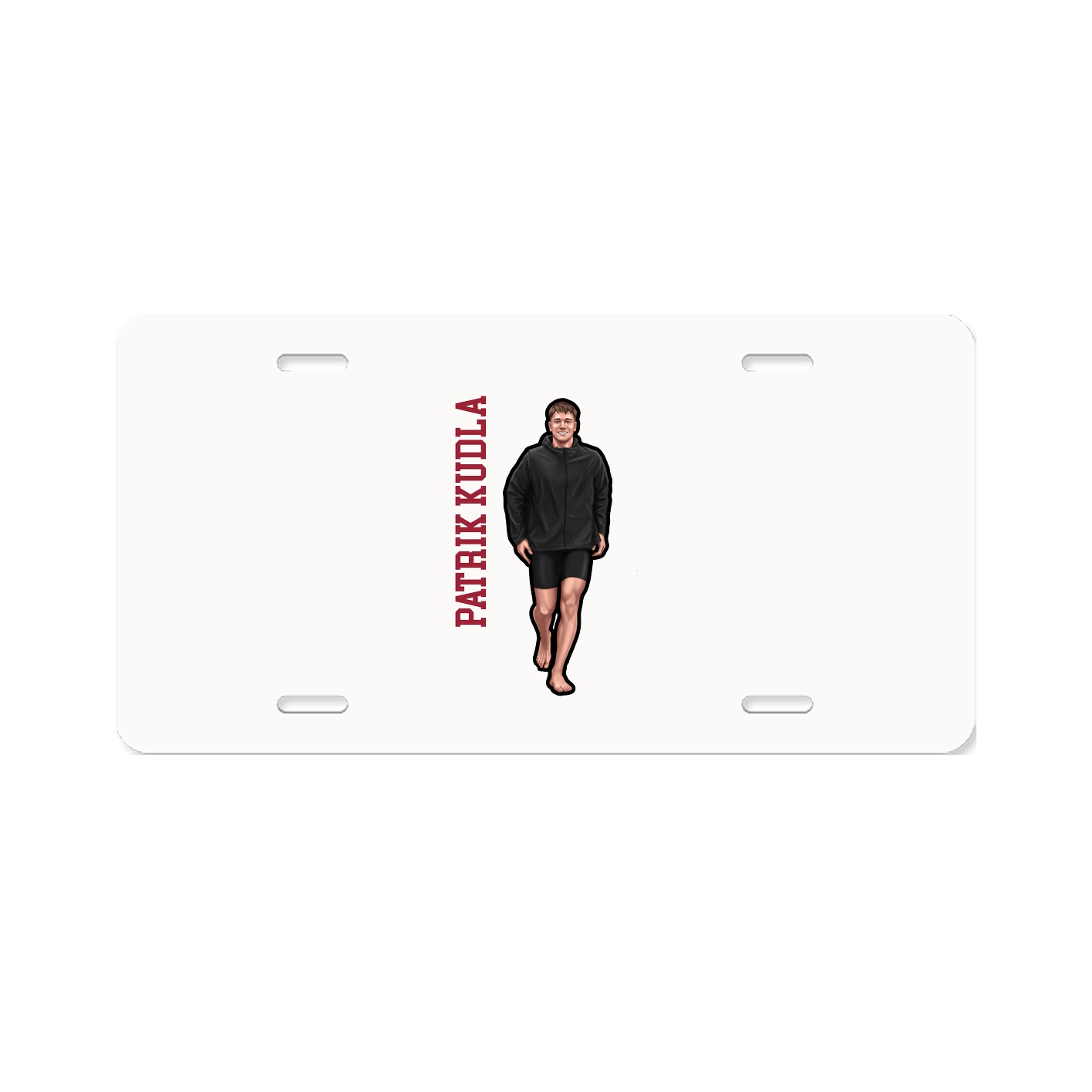 License Plate — Name Vertical in Classic