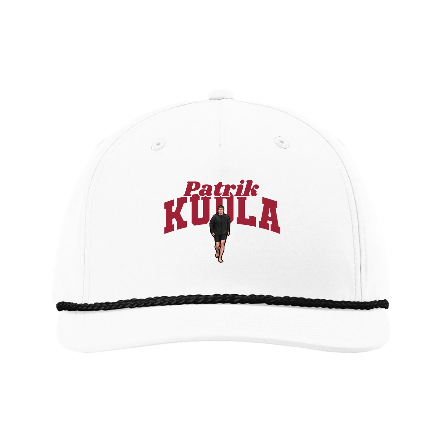 Five-Panel Classic Rope Cap — Signature Arch in White
