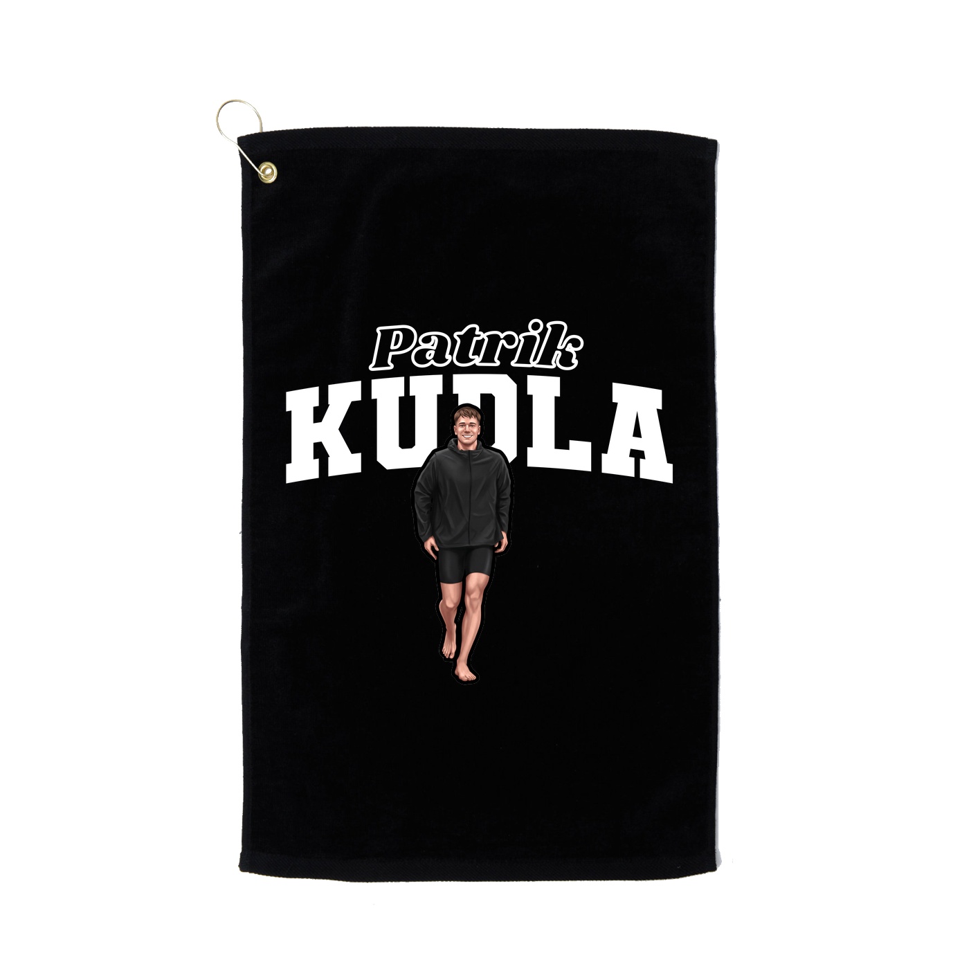 Golf Towel — Name Arch in Black