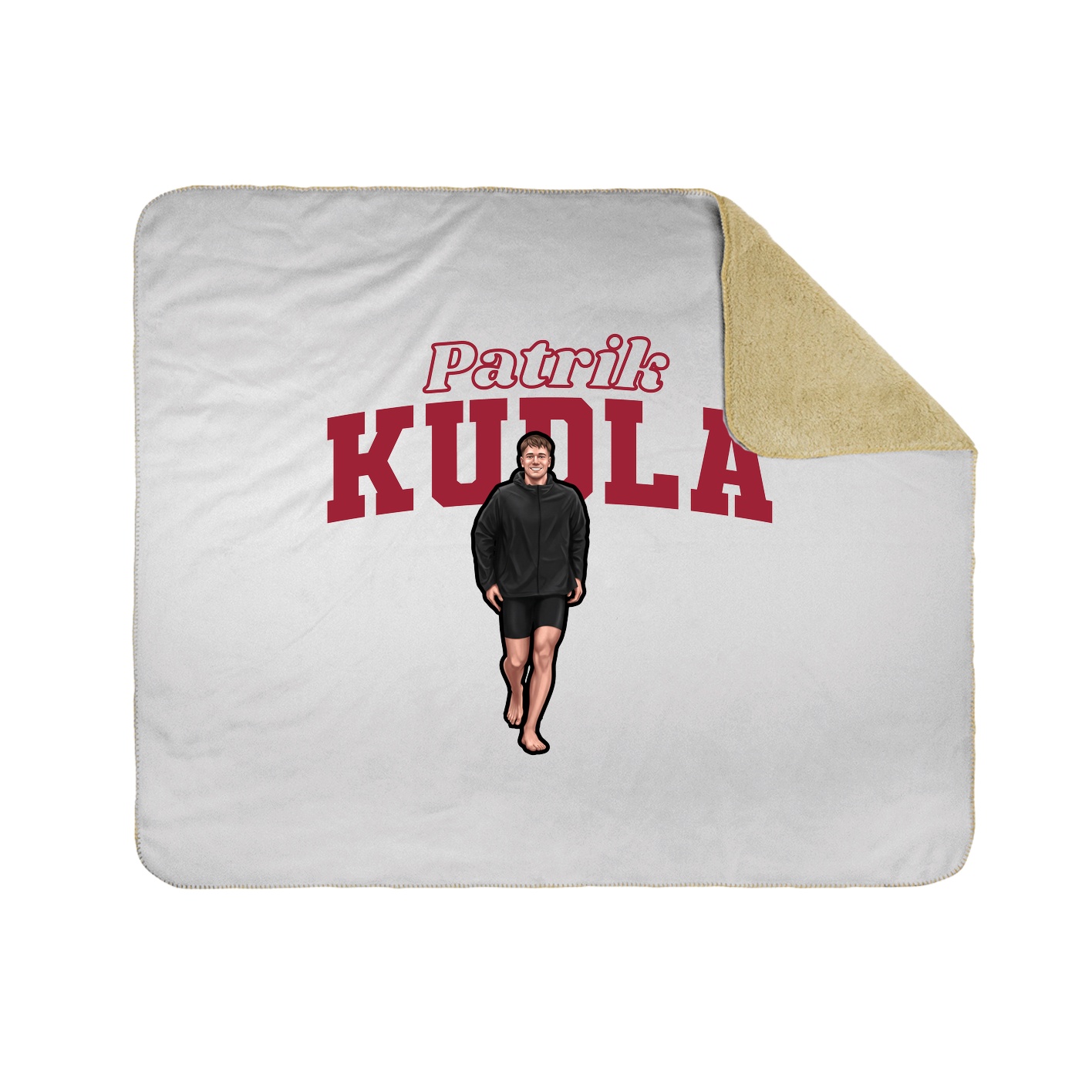 Throw Blanket — Name Arch in White
