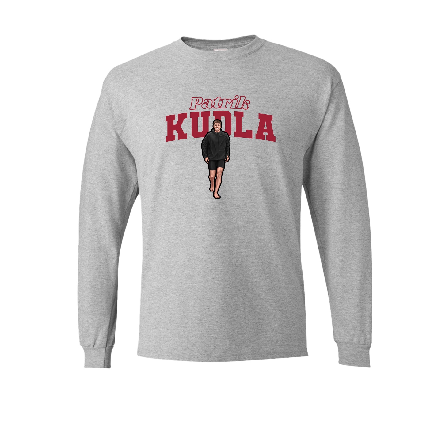 Long Sleeve Tee — Name Arch in Grey