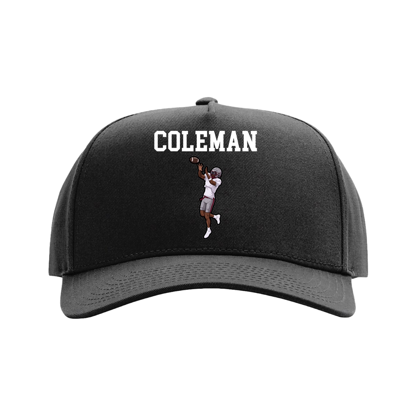 Full Fabric Five-Panel Champ Cap — Shirsey in Black