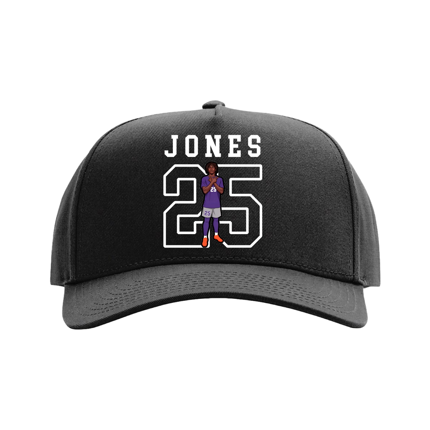 Full Fabric Five-Panel Champ Cap — Shirsey in Black