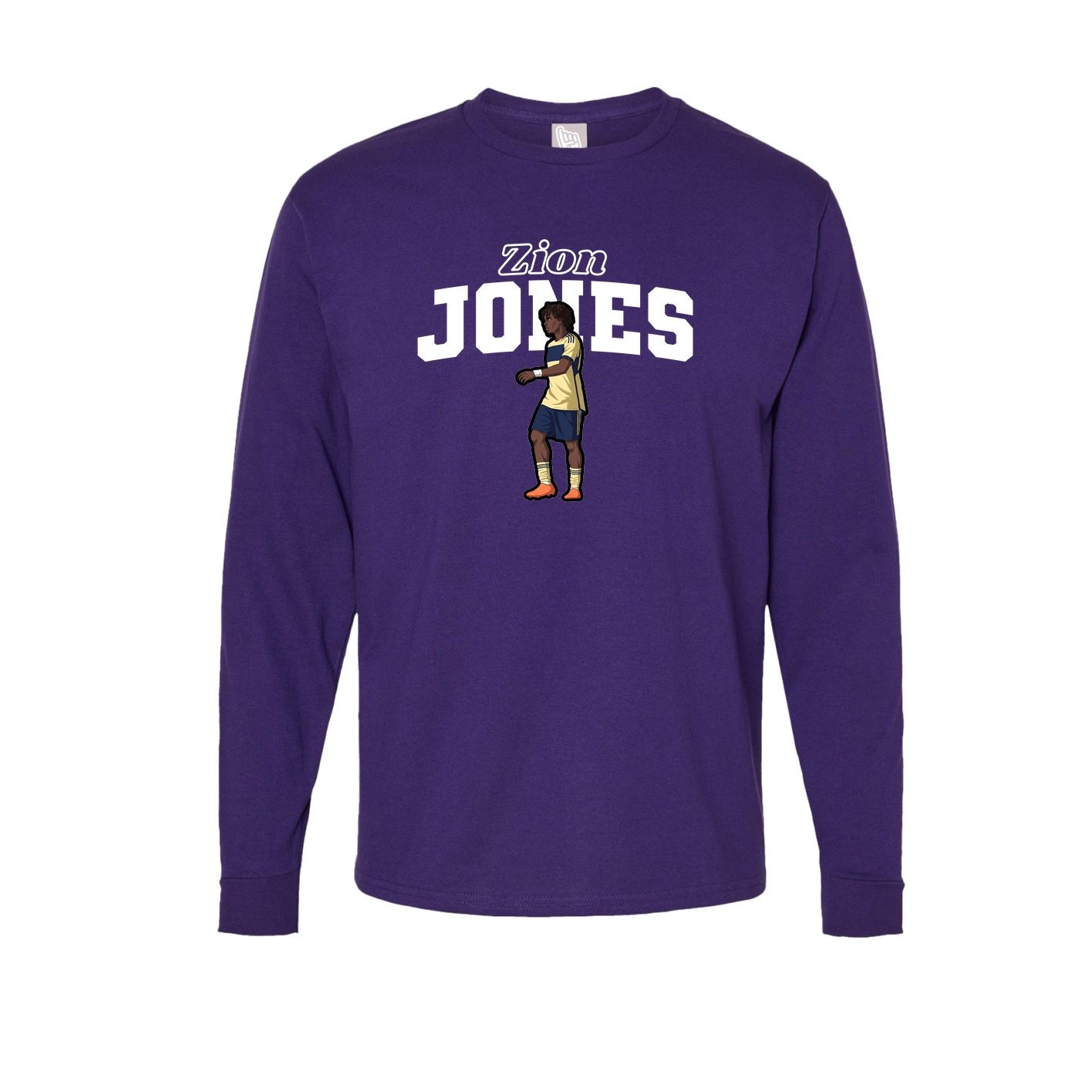 Long Sleeve Tee — Name Arch in Purple