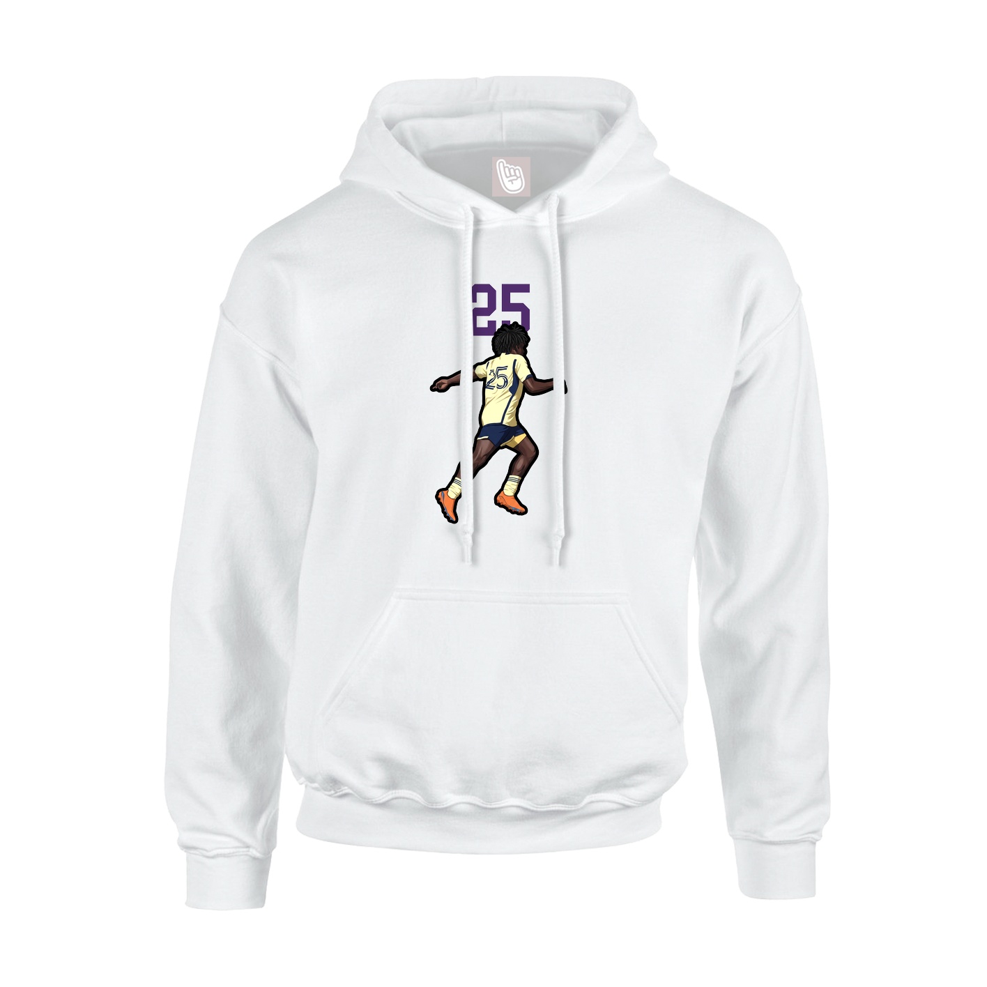 Hoodie — Number Top in White