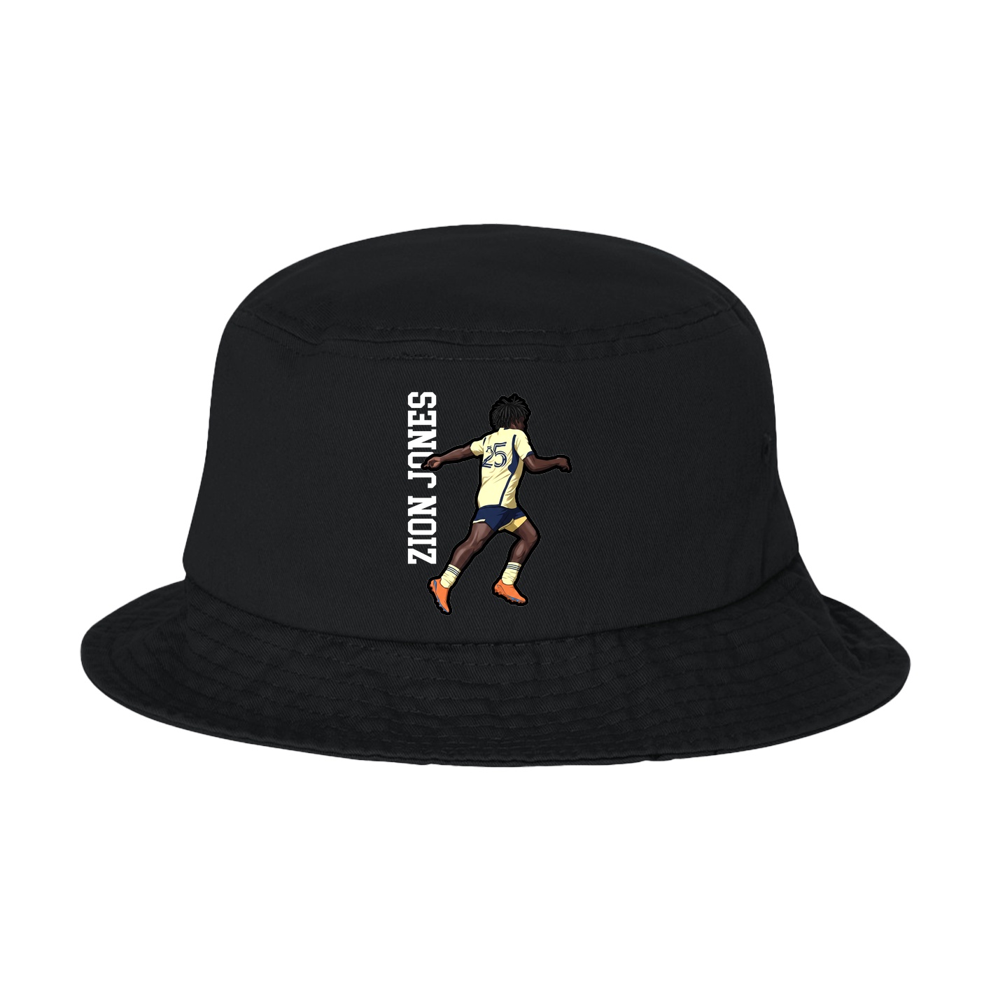 Bucket Cap — Name Vertical in Black