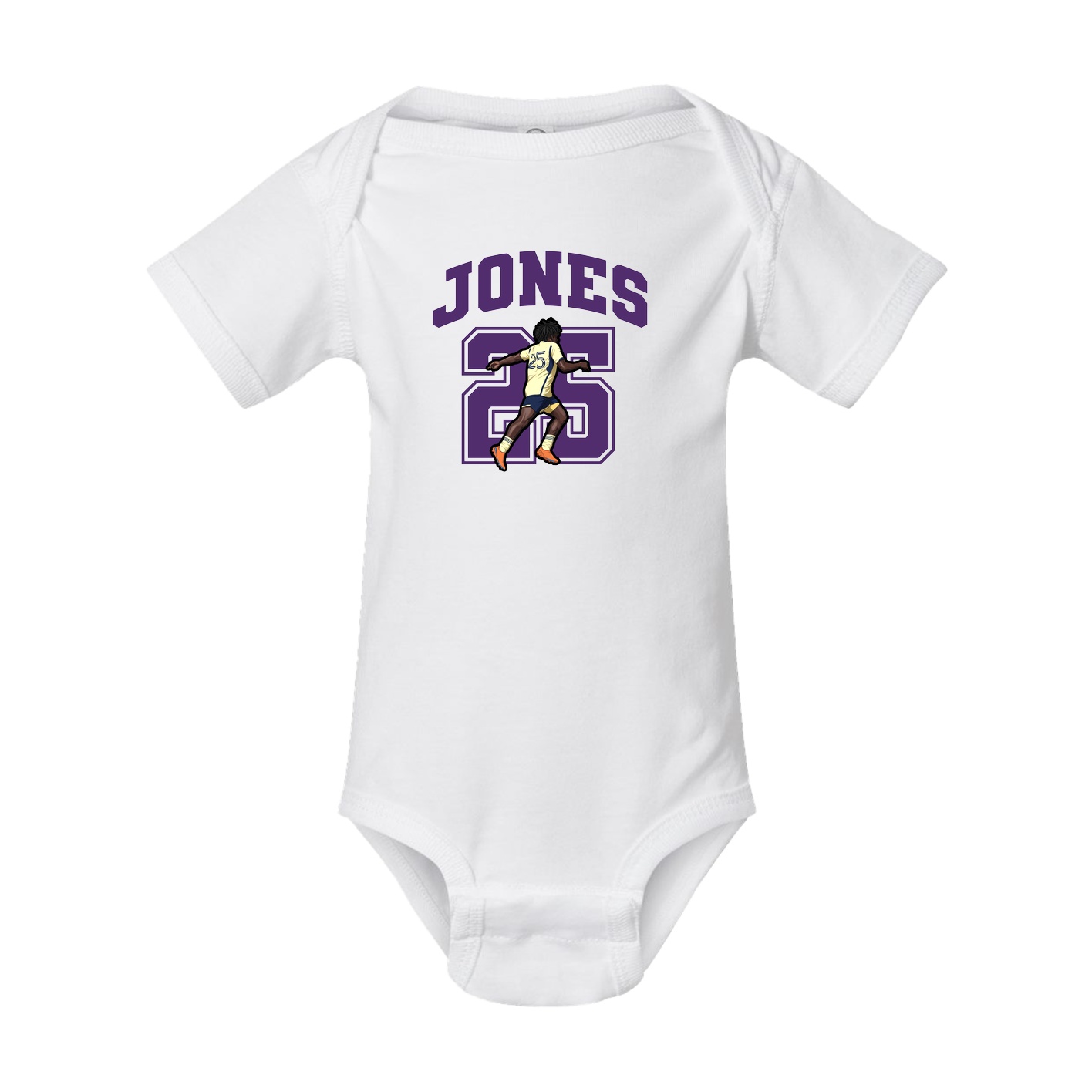 Baby Onesie — Number in White