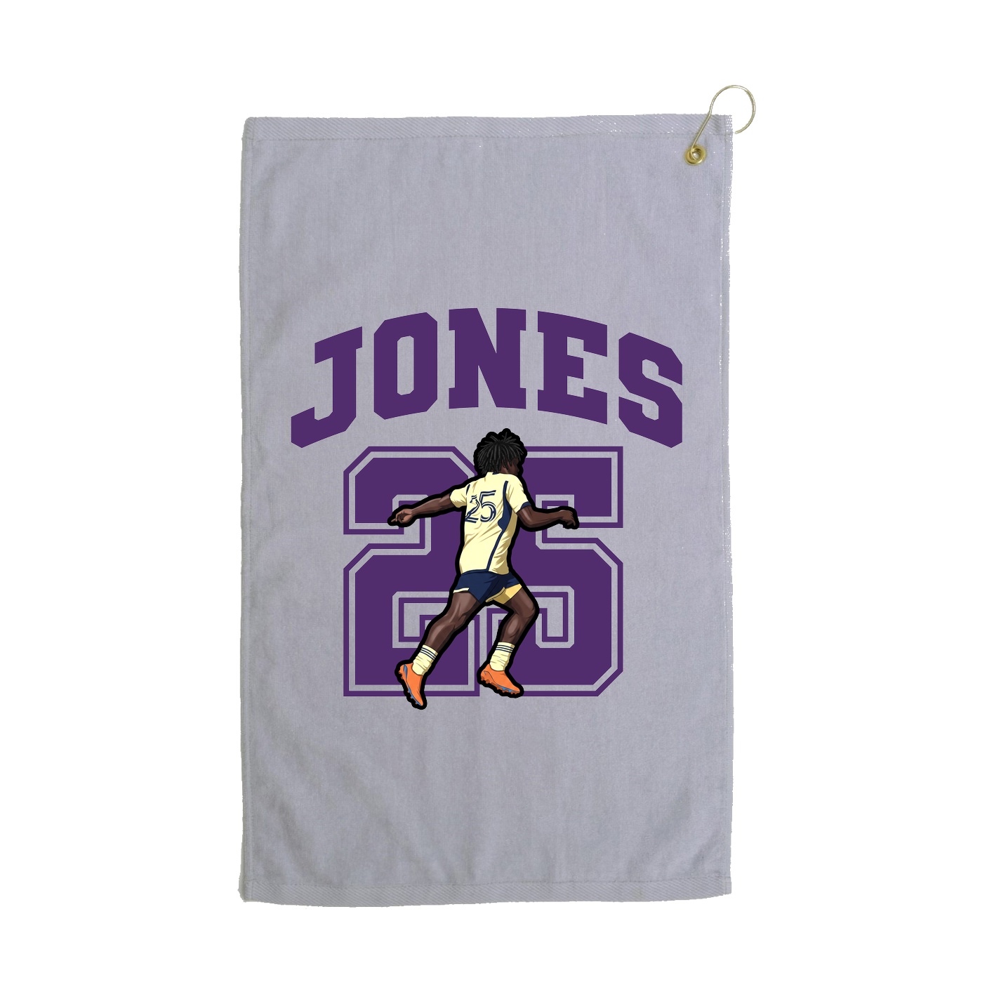 Golf Towel — Number in Grey