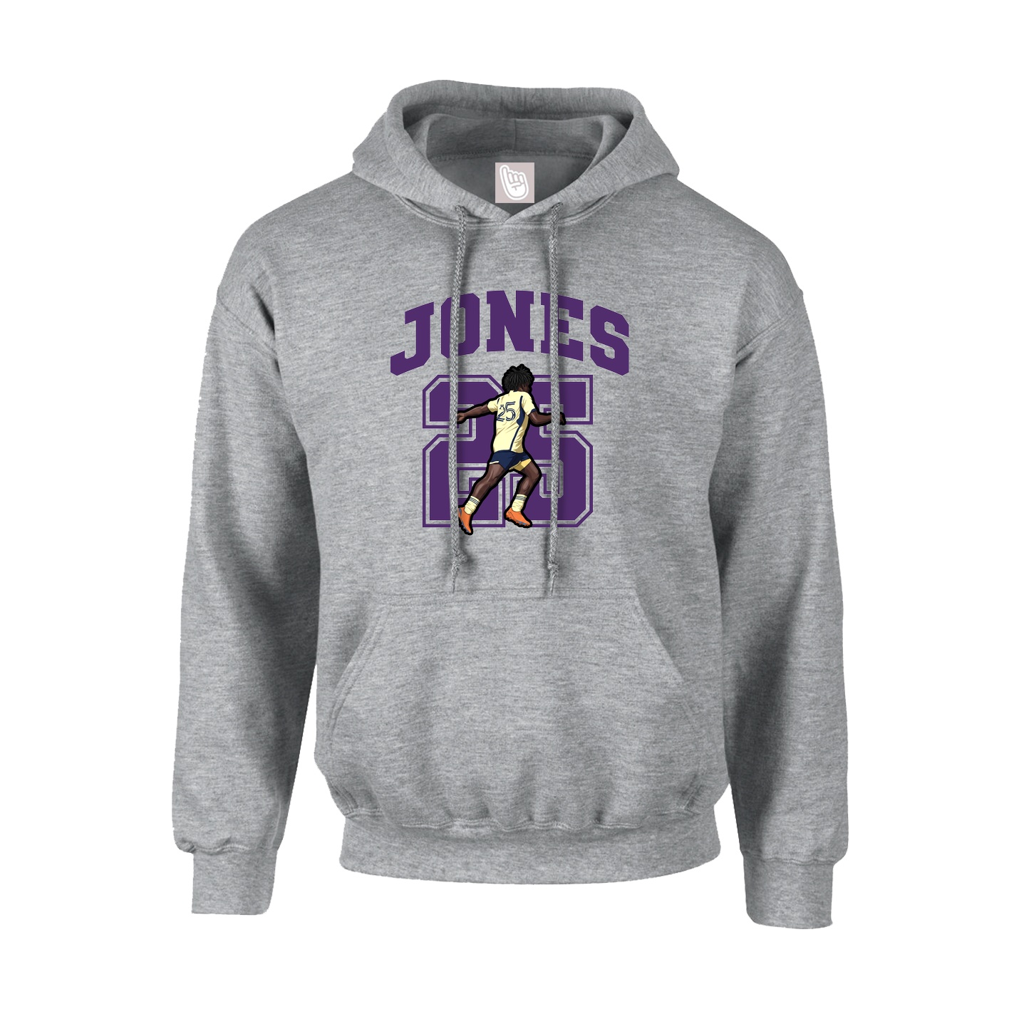 Hoodie — Number in Grey