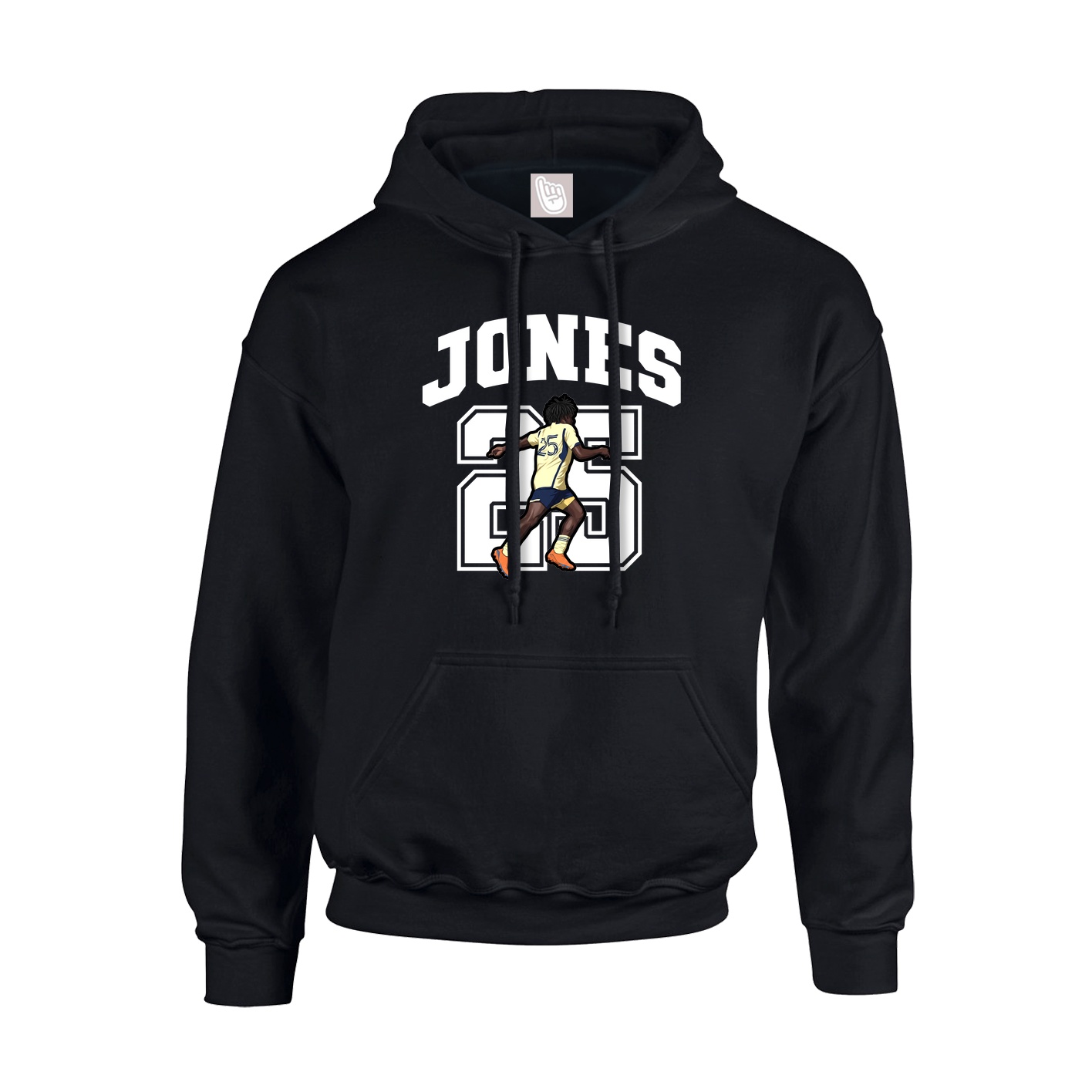 Youth Hoodie — Number in Black