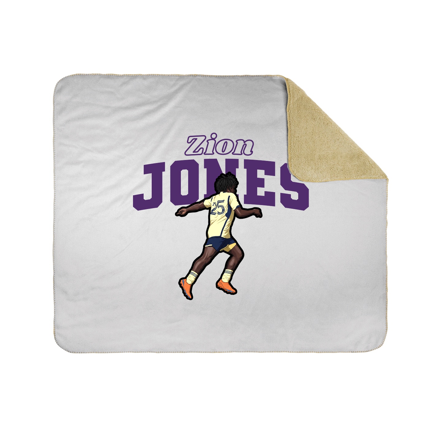 Throw Blanket — Name Arch in White