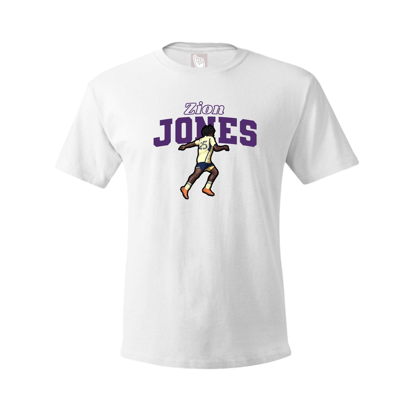 Youth Tee — Name Arch in White