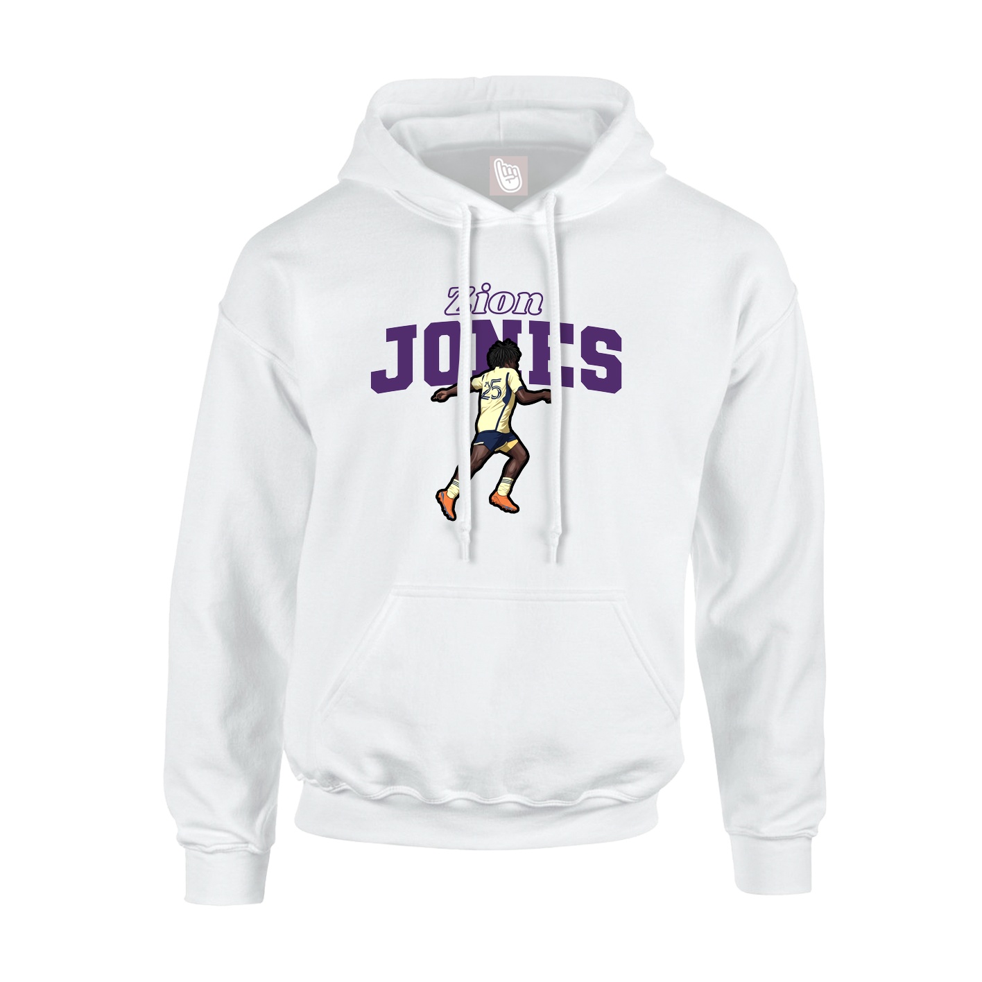 Hoodie — Name Arch in White