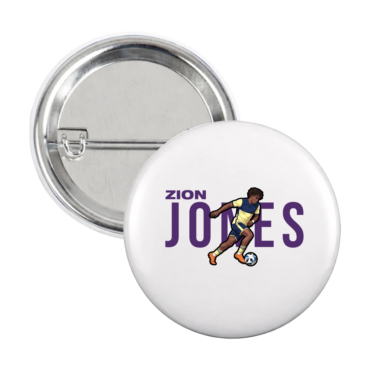 Game Day Button — Player Name in White