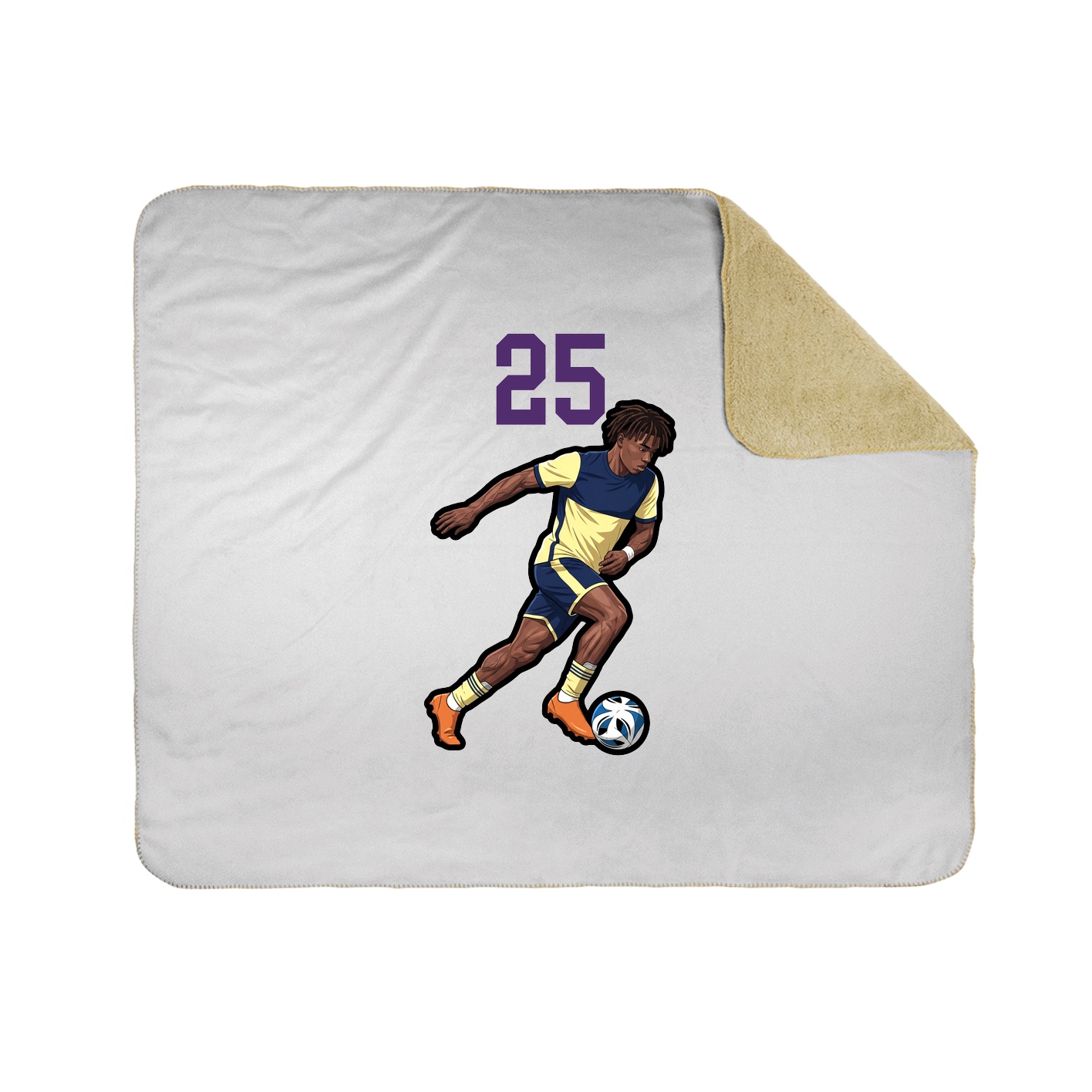 Throw Blanket — Number Top in White