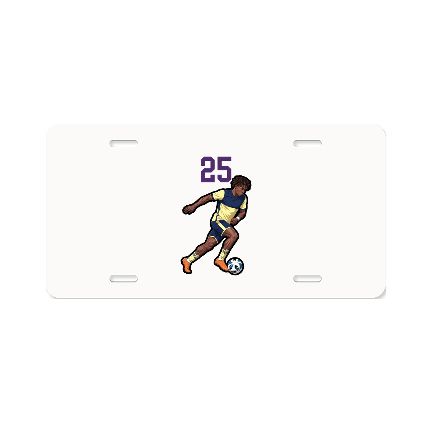 License Plate — Number Top in Classic