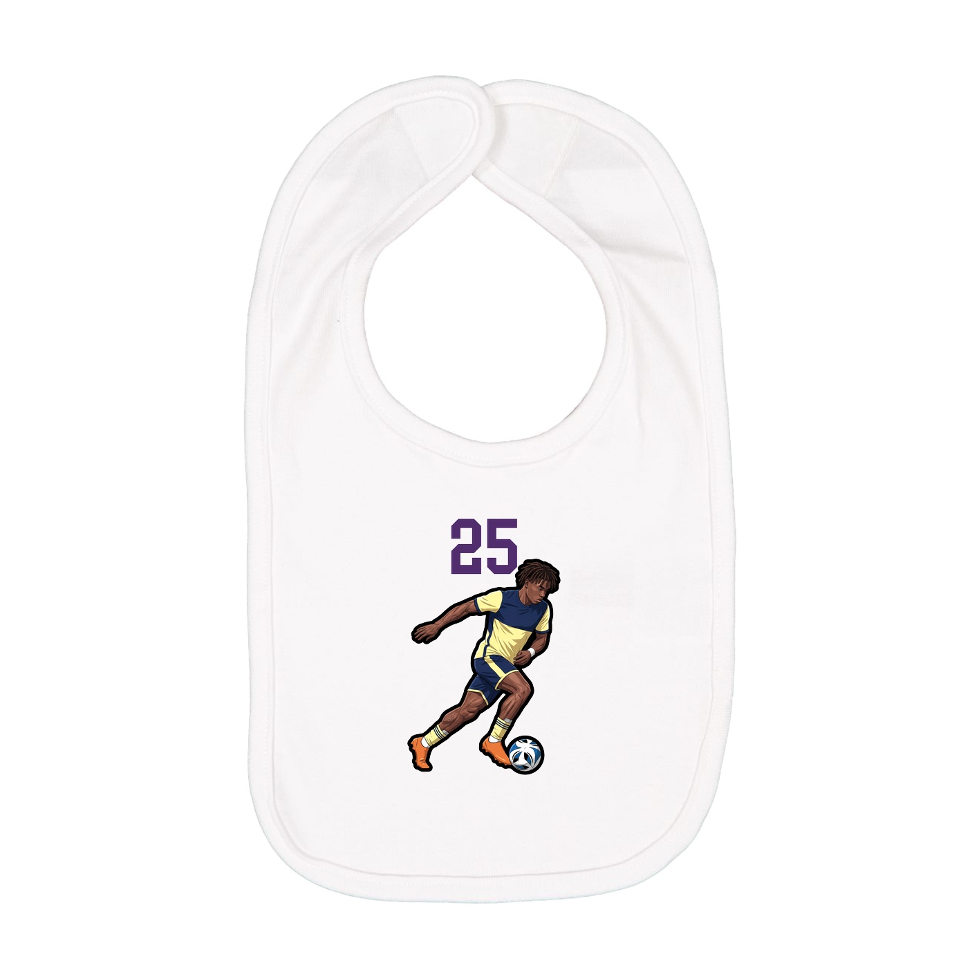 Infant Bib — Number Top in White