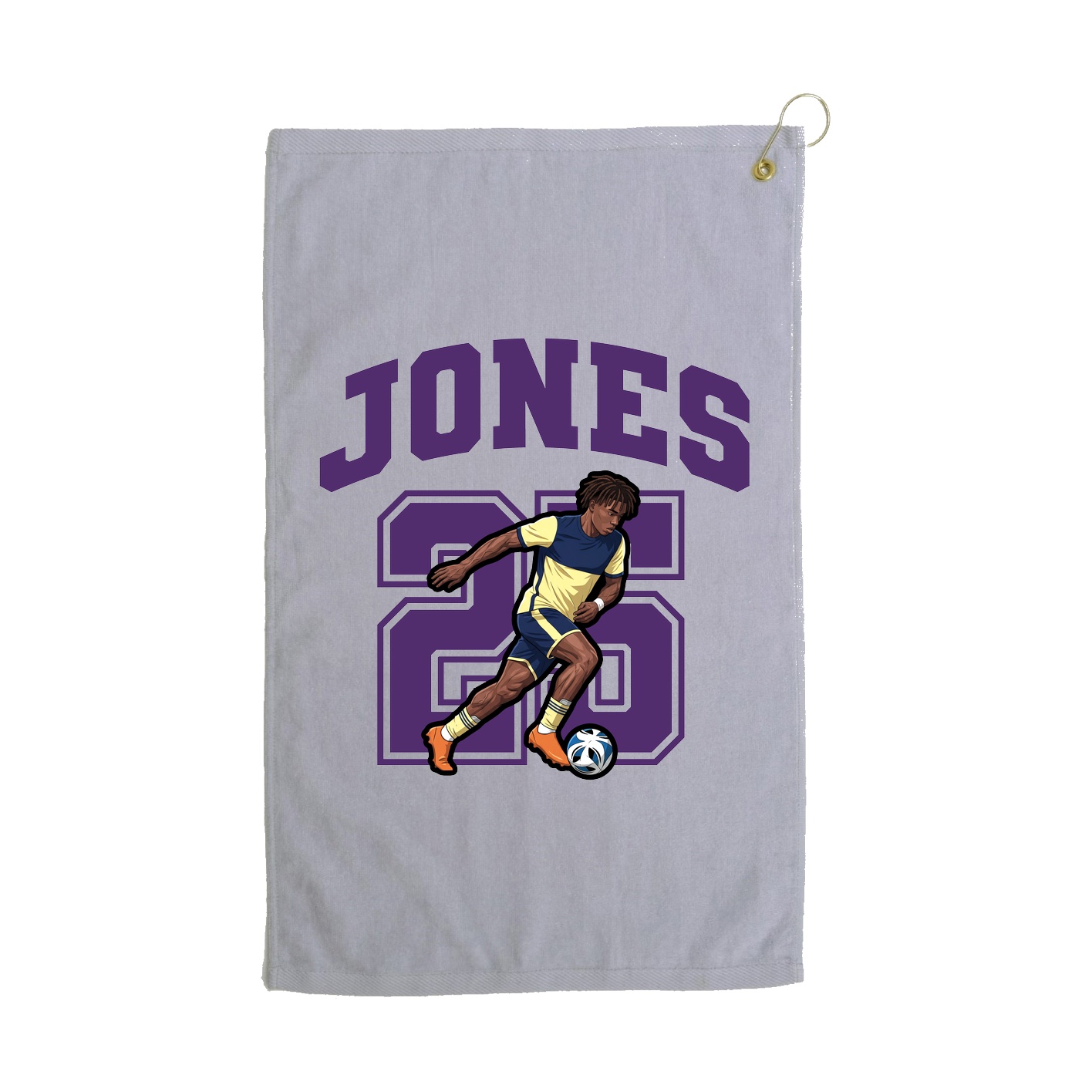 Golf Towel — Number in Grey