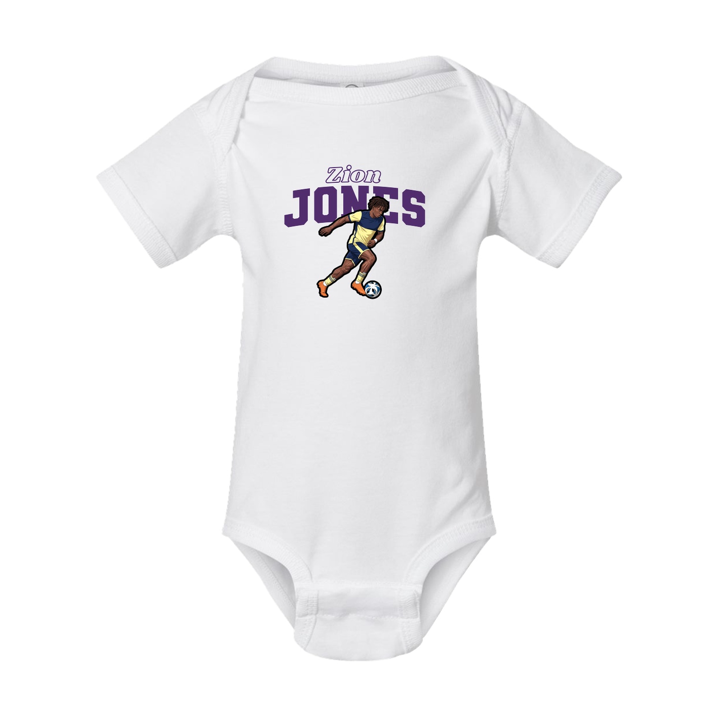 Baby Onesie — Name Arch in White