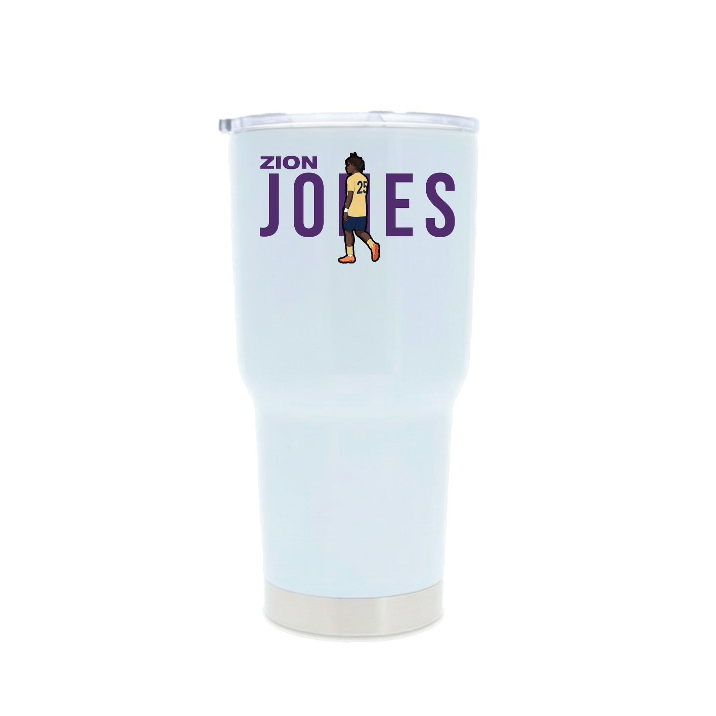 30oz Stainless Steel Tumbler — Player Name in White