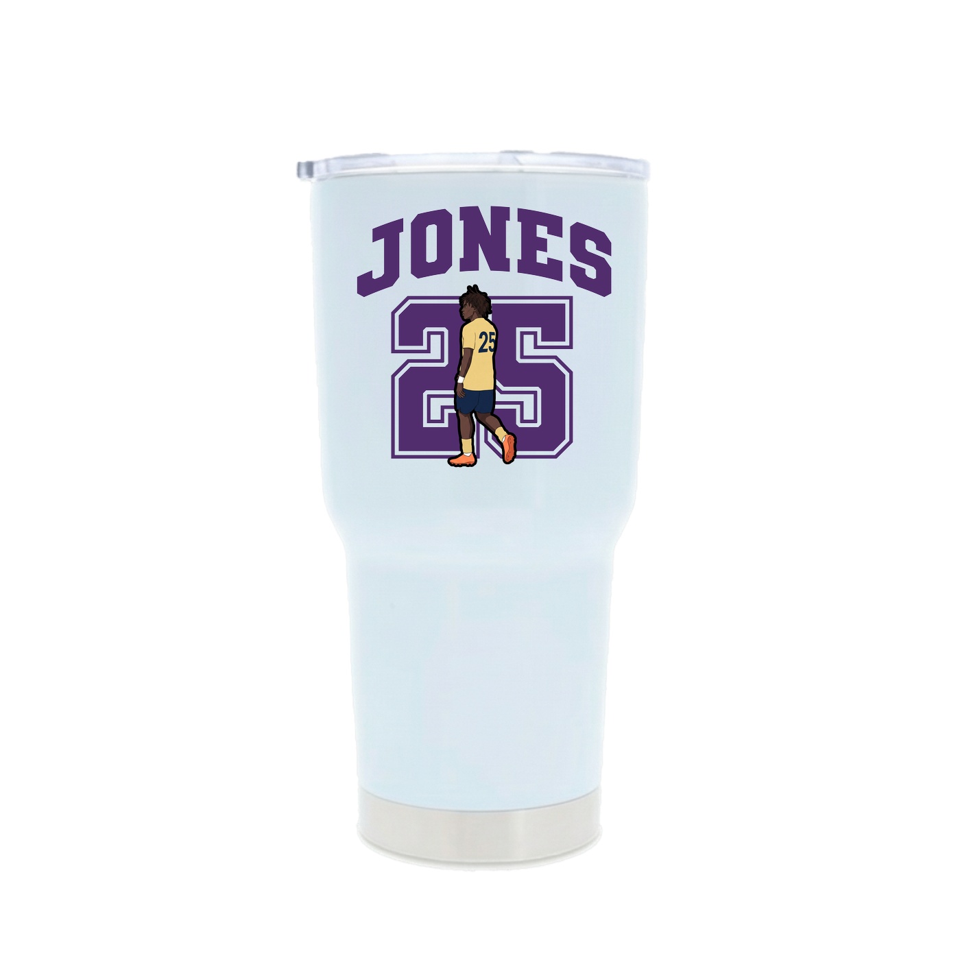 30oz Stainless Steel Tumbler — Number in White