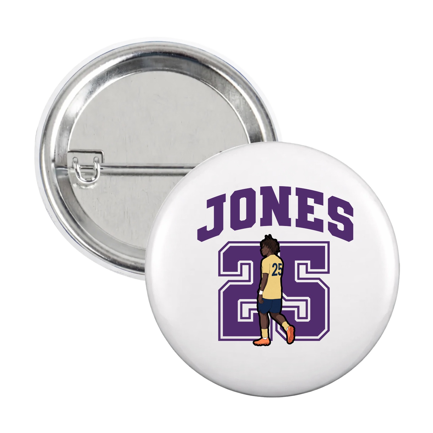 Game Day Button — Number in White