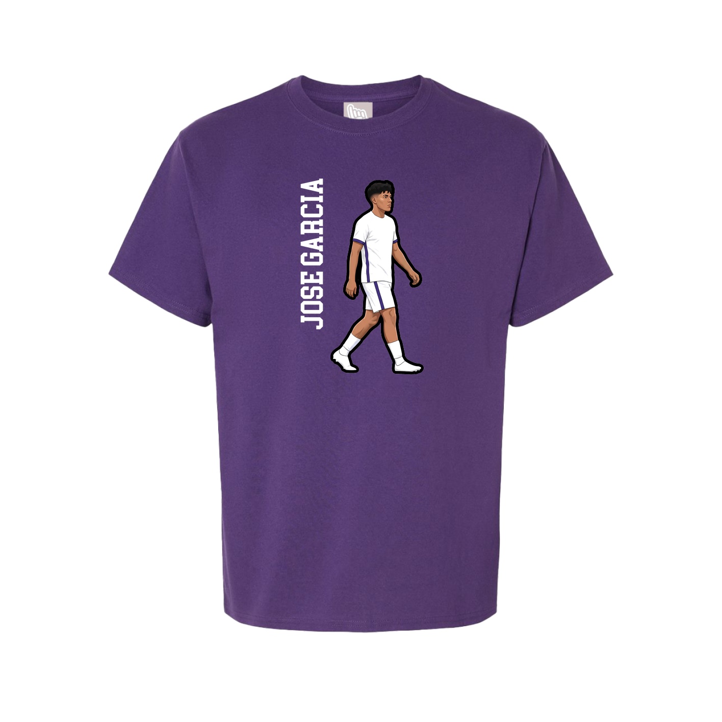 Youth Tee — Name Vertical in Purple